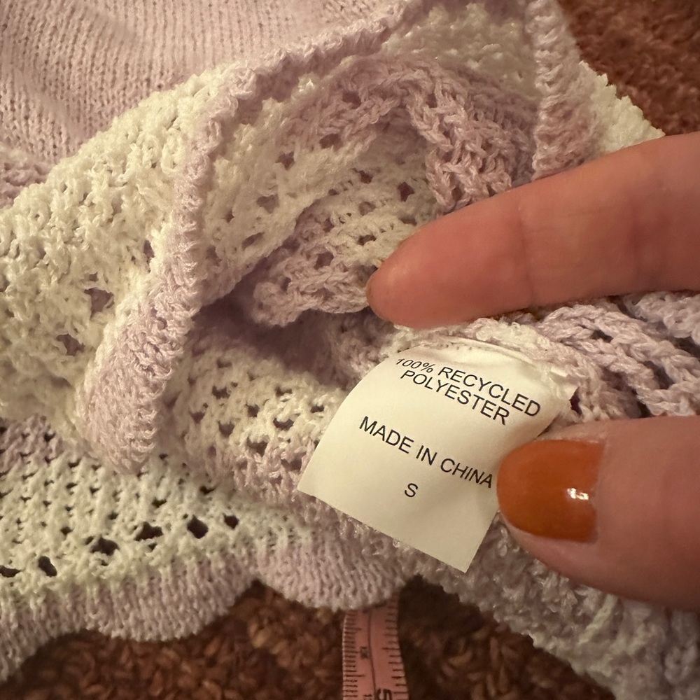 NWT Lilac purple knit Design History ruffle sweater size small - Picture 5 of 7
